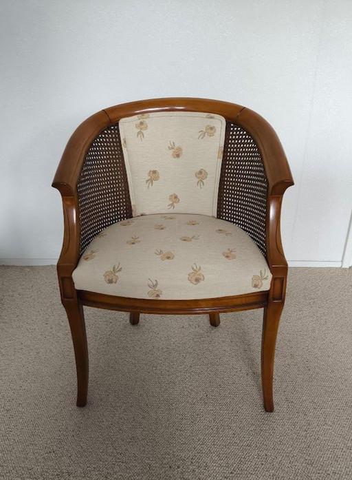 Armchair In Cherry With Webbing