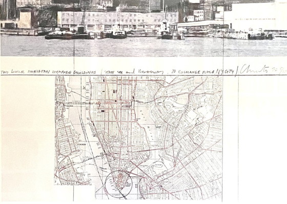 Image 1 of Christo, Lower Manhattan 2 edifici avvolti