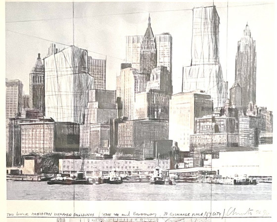 Image 1 of Christo, Lower Manhattan 2 edifici avvolti