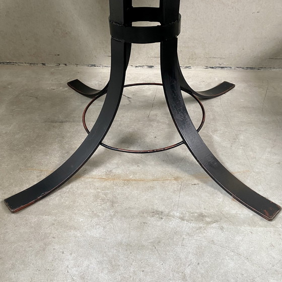 Image 1 of Table de salle à manger ronde brutaliste par Paul Kingma 1980