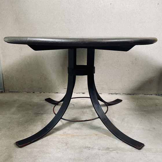 Image 1 of Table de salle à manger ronde brutaliste par Paul Kingma 1980