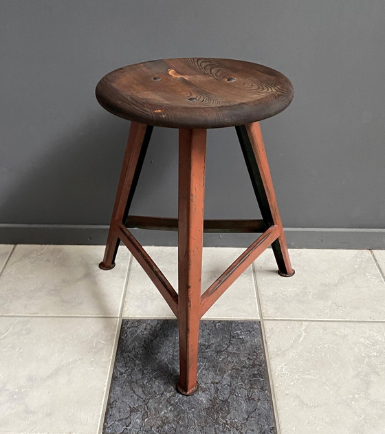 Image 1 of Low Bauhaus Stool, 1940s