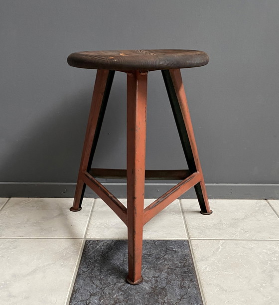 Image 1 of Low Bauhaus Stool, 1940s