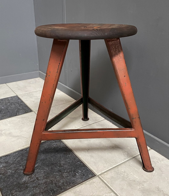 Image 1 of Low Bauhaus Stool, 1940s