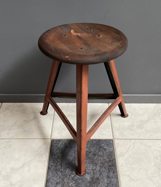 Image 1 of Low Bauhaus Stool, 1940s