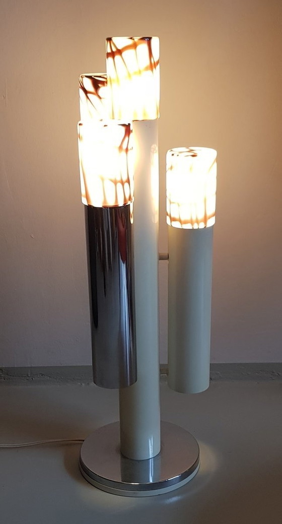 Image 1 of Lampada da tavolo italiana a tre pezzi di Angelo Brotto