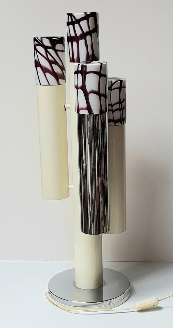 Image 1 of Lampada da tavolo italiana a tre pezzi di Angelo Brotto