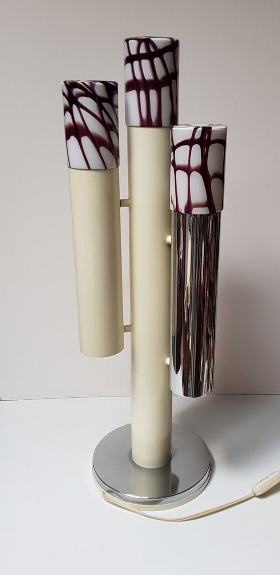 Image 1 of Lampada da tavolo italiana a tre pezzi di Angelo Brotto