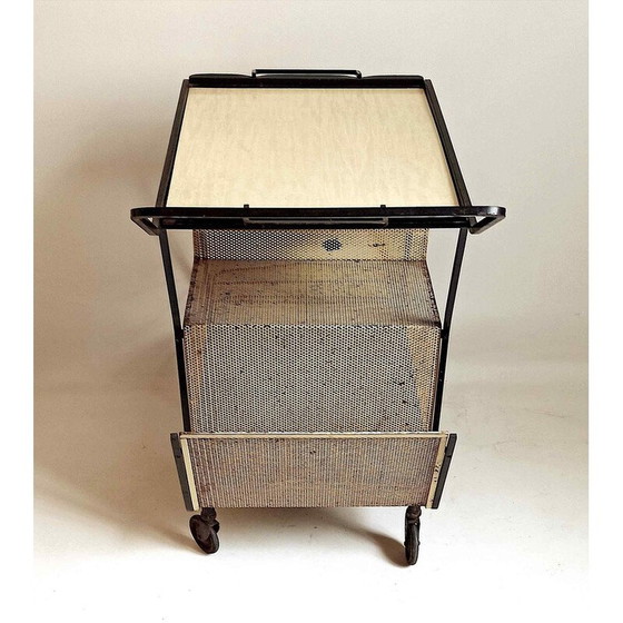 Image 1 of Vintage yellow Formica cart 50's