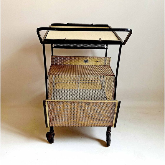 Image 1 of Vintage yellow Formica cart 50's