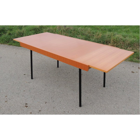 Image 1 of dining table elm, Gerard GUERMONPREZ - 50s