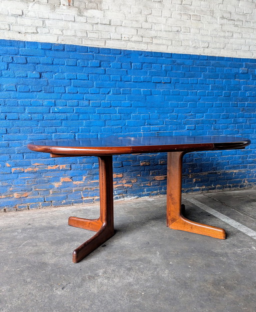 Vintage Dining Table Oval Teak Extendable