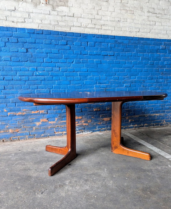 Image 1 of Vintage Dining Table Oval Teak Extendable