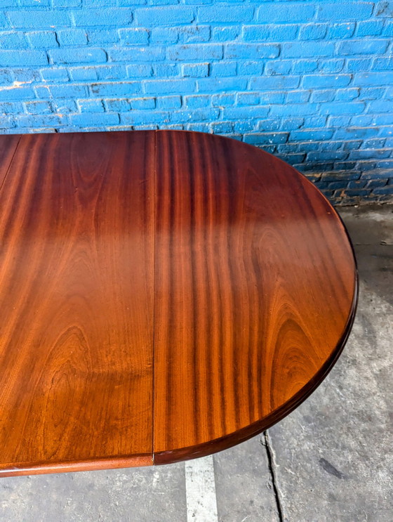 Image 1 of Vintage Dining Table Oval Teak Extendable