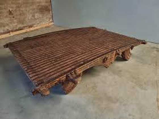 Image 1 of Antique Camel Cart Table