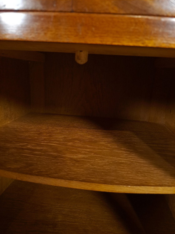 Image 1 of Art Deco Walnut Veneer Nightstands With Drawer