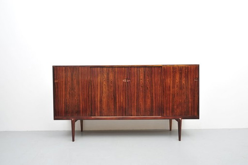 Henry Rosengren Hansen Highboard En palissandre de Rio 1950Ers