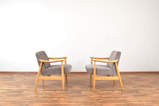 Mid-Century Polish Lounge Chairs By J. Kędziorek, 1960S. Set Of 2.