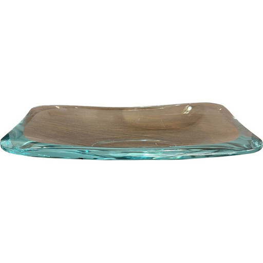 Bolsillo de cristal rectangular vintage para Fontana Arte, 1960