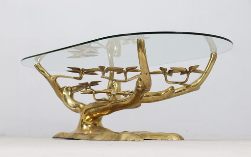 Hollywood Regency Bonsai Coffee Table by Willy Daro, Belgium, 1970s