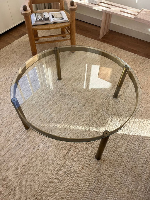 Brass And Glass Coffee Table 