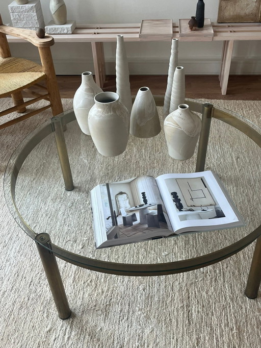 Brass And Glass Coffee Table 