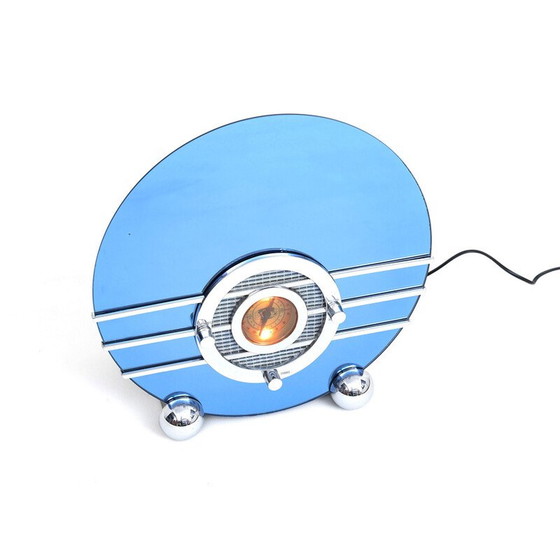 Image 1 of Vintage Sparton Bluebird 506 radio with cobalt blue mirror surface, 2000
