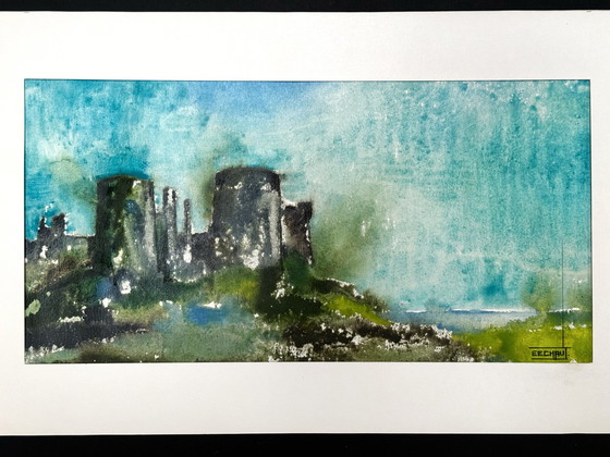 Image 1 of Eugene Eechaut (1928-2019) Paisaje en acuarela. 1970