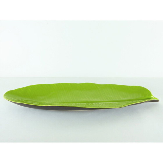 Image 1 of Vintage green ceramic bowl K.G by Lunéville, France 1960