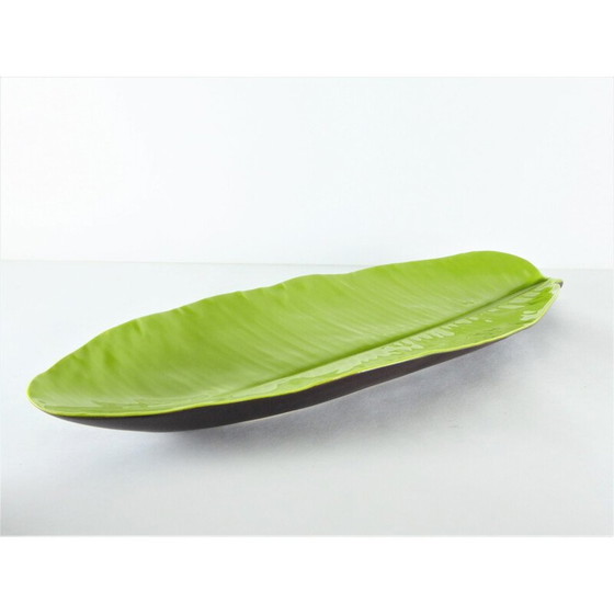 Image 1 of Vintage green ceramic bowl K.G by Lunéville, France 1960