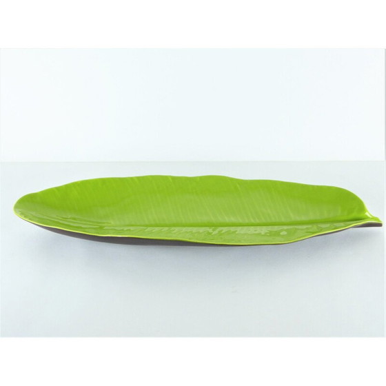 Image 1 of Vintage green ceramic bowl K.G by Lunéville, France 1960