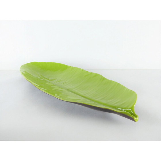 Image 1 of Vintage green ceramic bowl K.G by Lunéville, France 1960