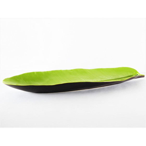 Image 1 of Vintage green ceramic bowl K.G by Lunéville, France 1960