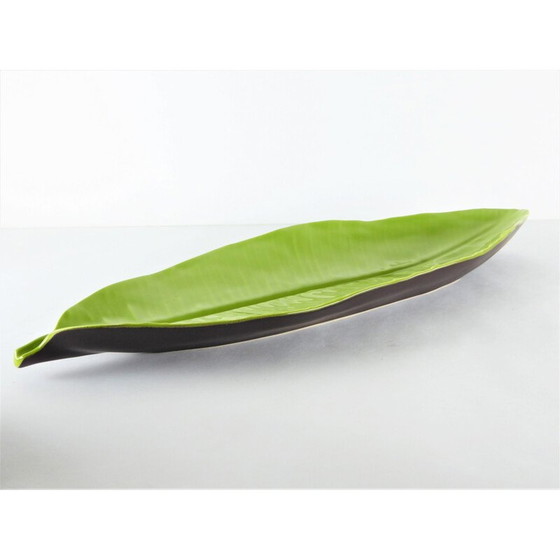 Image 1 of Vintage green ceramic bowl K.G by Lunéville, France 1960