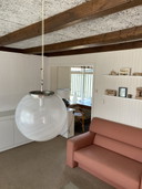 Lampe suspendue en verre vintage