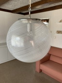 Lampada a sospensione in vetro vintage