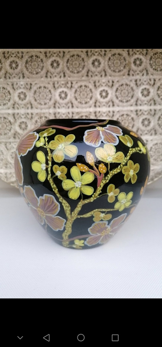 Image 1 of Hand-painted/Drawn Vase, Artist Evalien Ritmeester