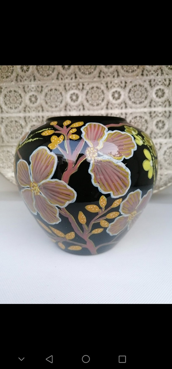 Image 1 of Hand-painted/Drawn Vase, Artist Evalien Ritmeester