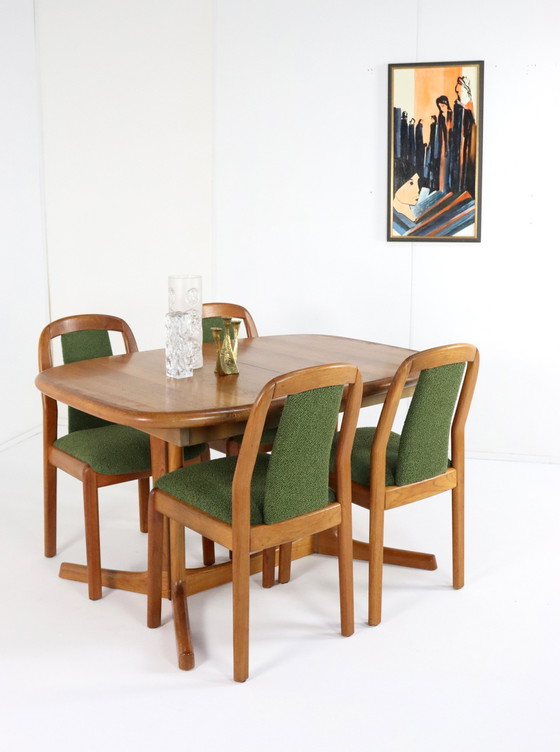 Image 1 of Dyrlund Extendable Oval Dining Table 'Purling' Vintage