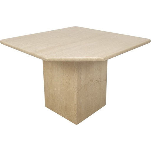 Vintage travertine coffee table, Italy 1980