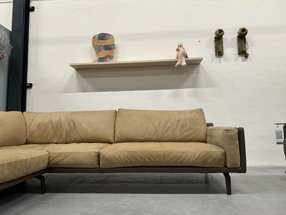 Image 1 of Leolux Bellice Corner Sofa Brown Leather