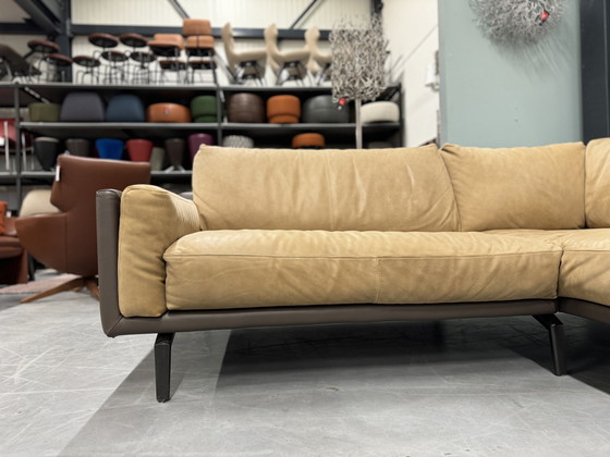 Image 1 of Leolux Bellice Corner Sofa Brown Leather