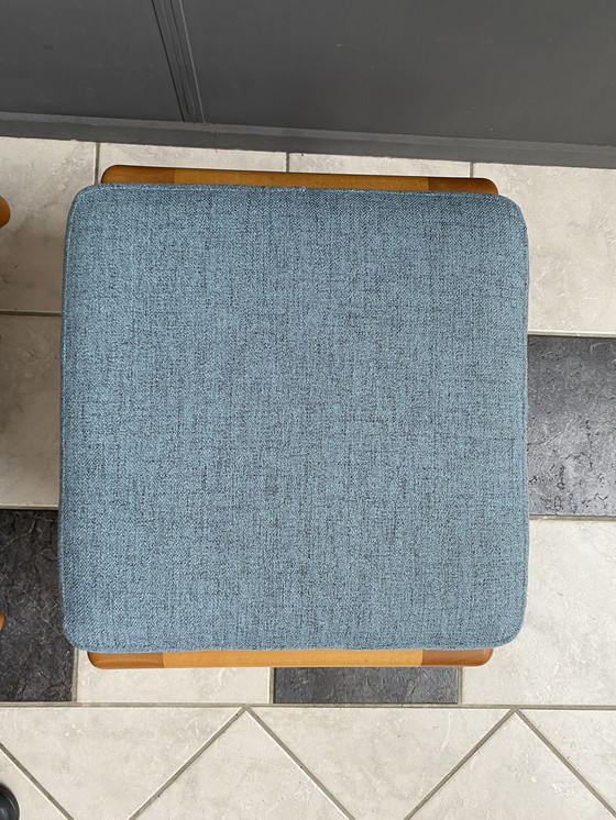 Image 1 of Chaise à dossier haut Johannes Andersen avec hocker pour Silkeborg Danemark