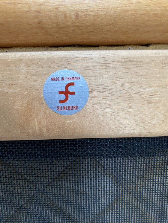 Image 1 of Chaise à dossier haut Johannes Andersen avec hocker pour Silkeborg Danemark