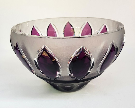 Image 1 of Glass Bowl With Battuto Technique, 1960S