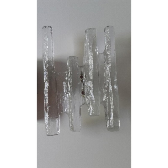 Image 1 of Vintage wall lamp in metal and Murano glass for Kalmar, 1960