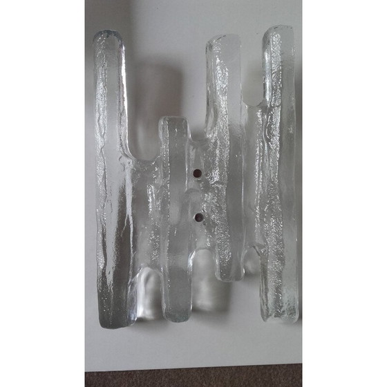 Image 1 of Vintage wall lamp in metal and Murano glass for Kalmar, 1960