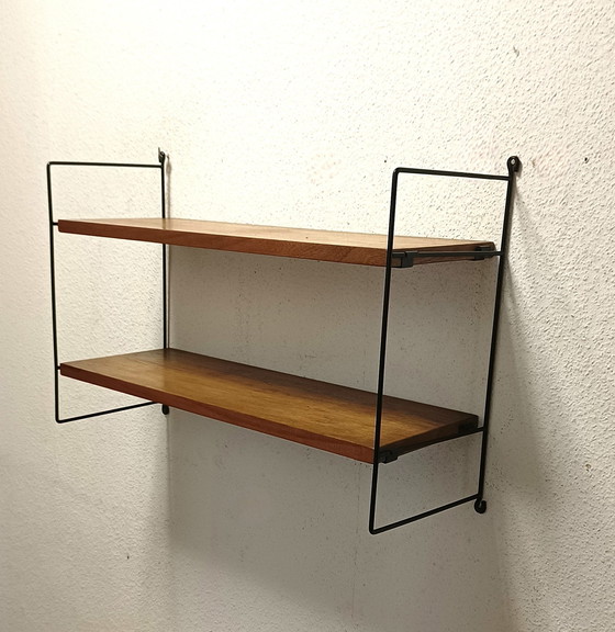 Image 1 of Fifties Wall Rack With Two Shelves