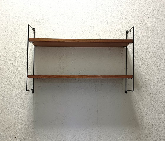 Image 1 of Fifties Wall Rack With Two Shelves