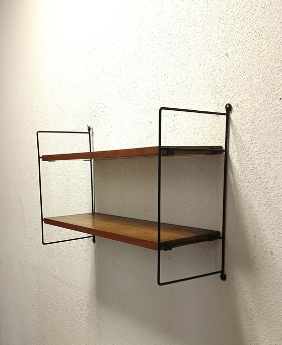 Image 1 of Fifties Wall Rack With Two Shelves